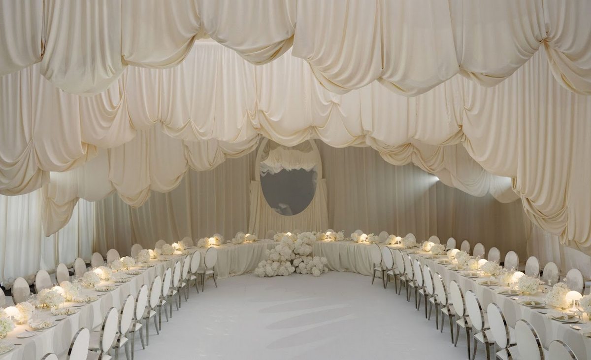 Свадьба в Калининграде оформление полностью в белом цвете